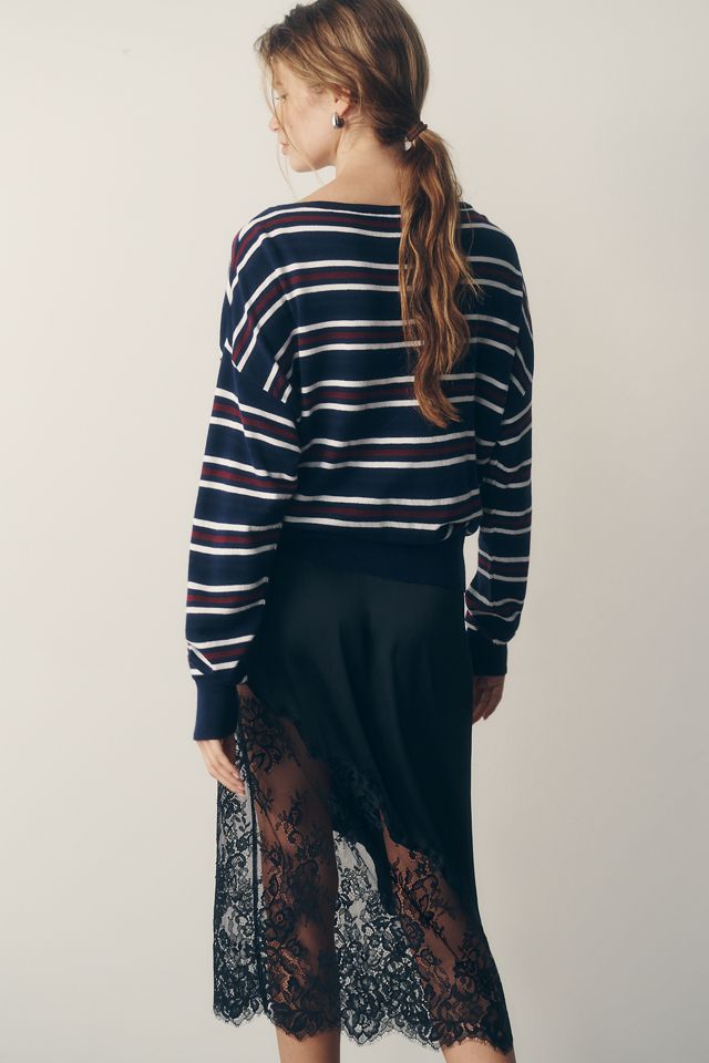 Pilcro Striped Boat-Neck Sweater #3