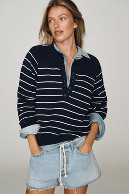 Pilcro Cotton Henley Top