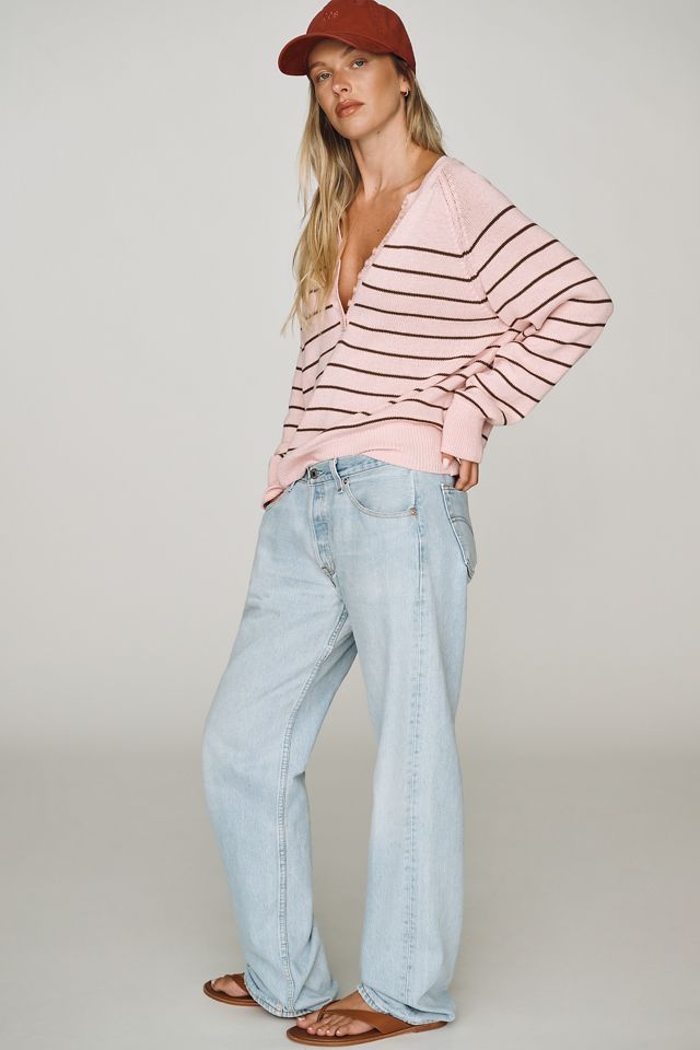 Pilcro Holland 100% Cotton Henley Top #1