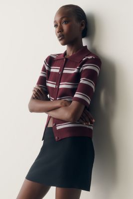 Maeve Cotton Polo Sweater