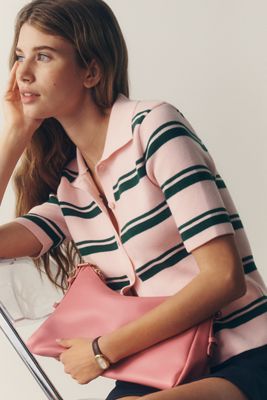 Maeve Cotton Polo Sweater