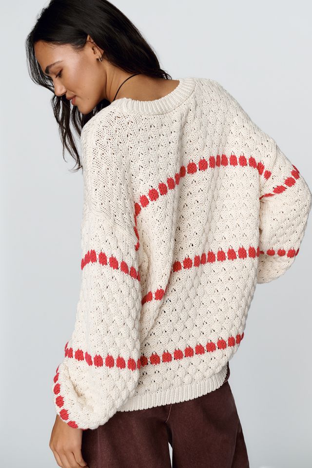Maeve 100% Cotton Bubble Knit Sweater #5