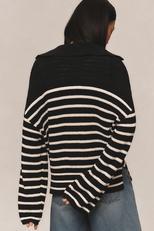 rag & bone Jen Striped Polo Sweater #1