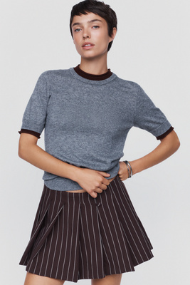 Elodie Sloane Wool-blend Sweater In Grey