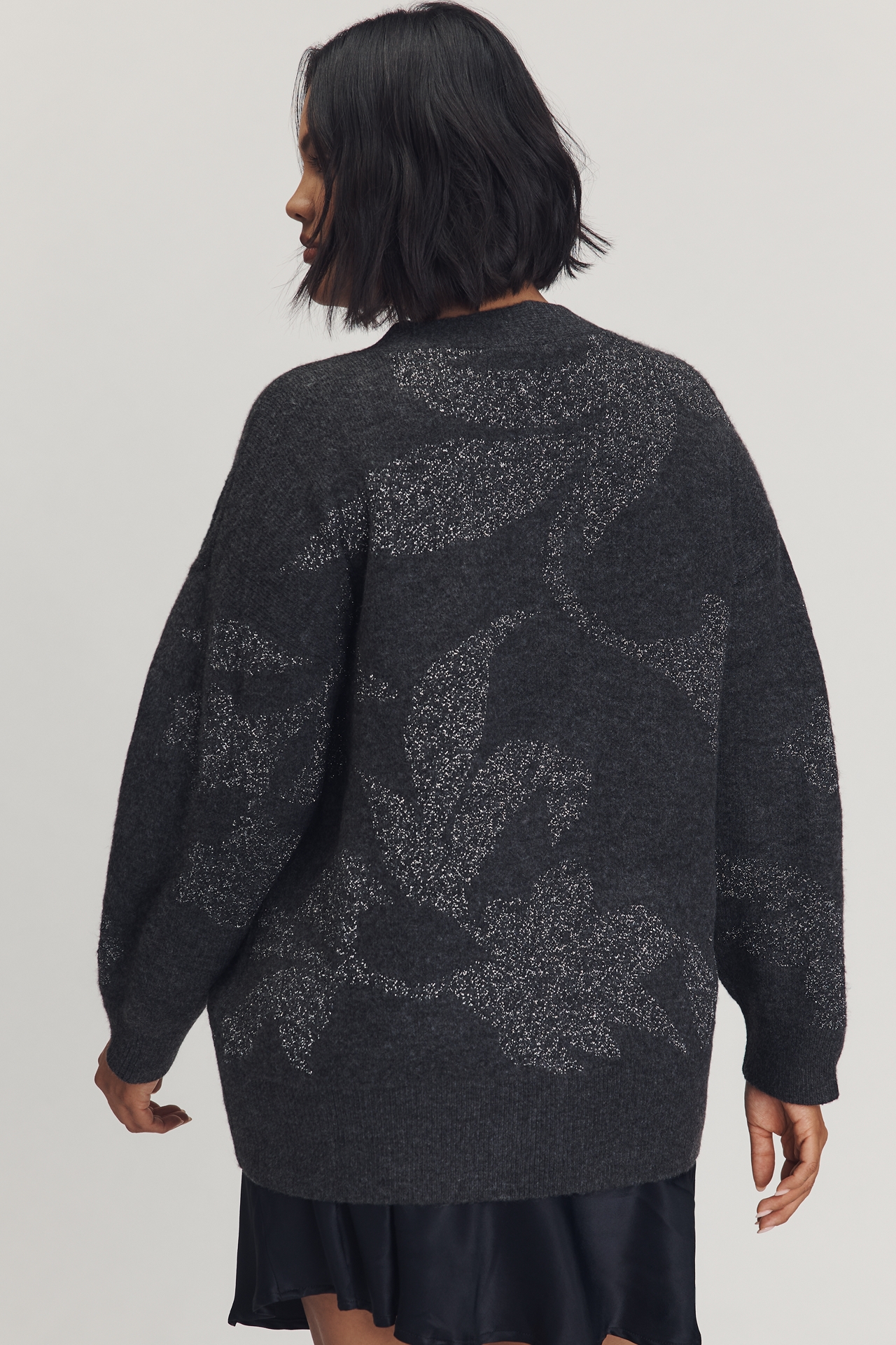 Eloquii Plus Intarsia Cardigan Sweater