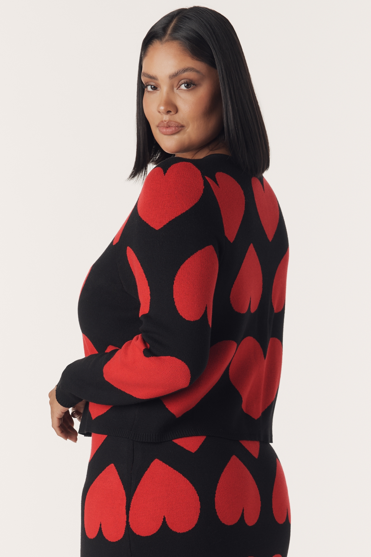 Eloquii Heart Icon Cardigan Sweater