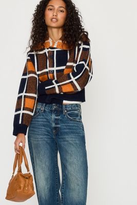 ALIGNE Carmen Karo-Wickelstrickjacke
