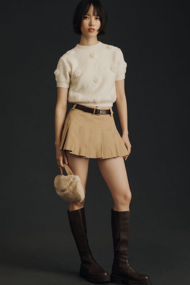 MABLE Short-Sleeve Rosette Sweater #2