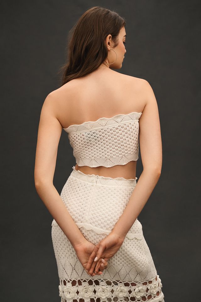 MABLE Pointelle Sweater Tube Top #2