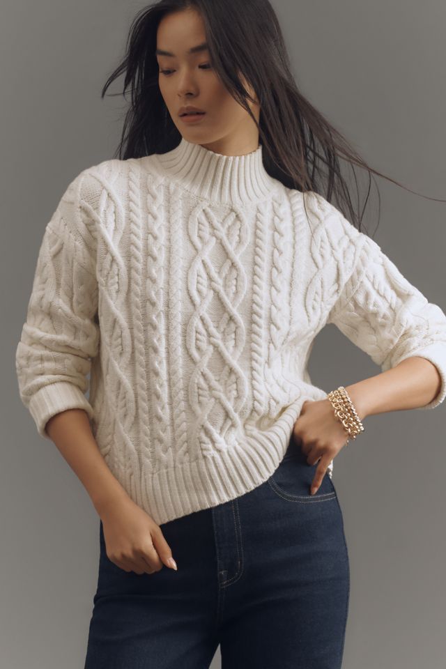 Michael Stars Suki Mock-Neck Cable Sweater #1