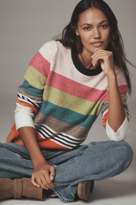 Michael Stars Irene Crew-Neck Stripe Sweater product page