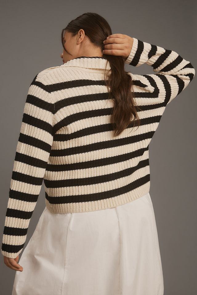 The Greta Polo Cardigan Sweater by Maeve #7