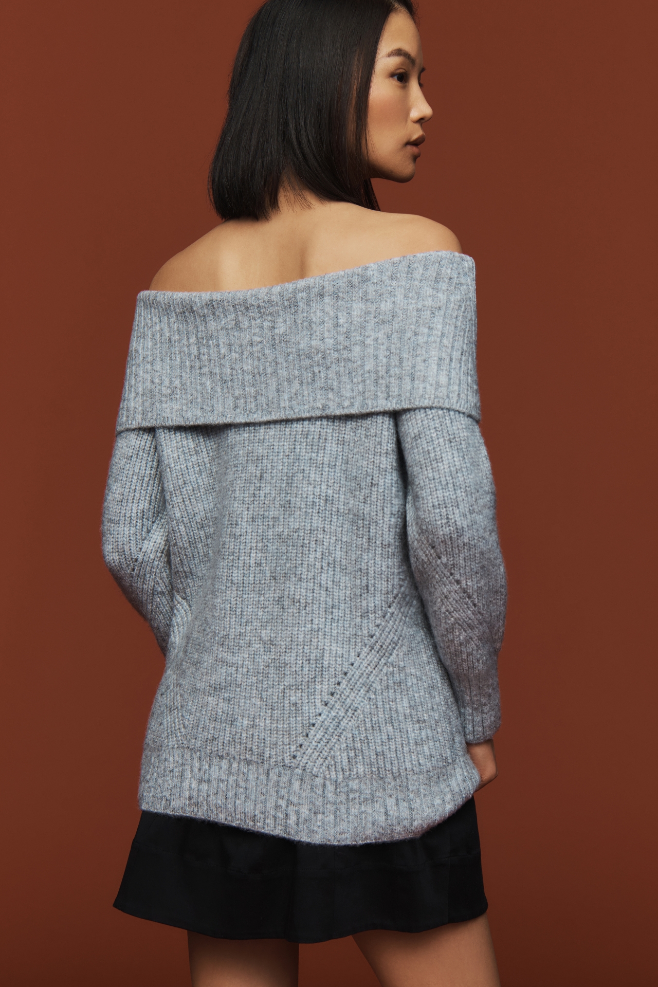 Pilcro Off-The-Shoulder Long-Sleeve Sweater