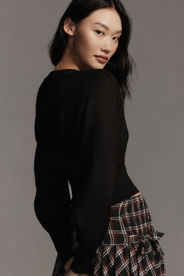 By Anthropologie Long-Sleeve Crop Sweater #1