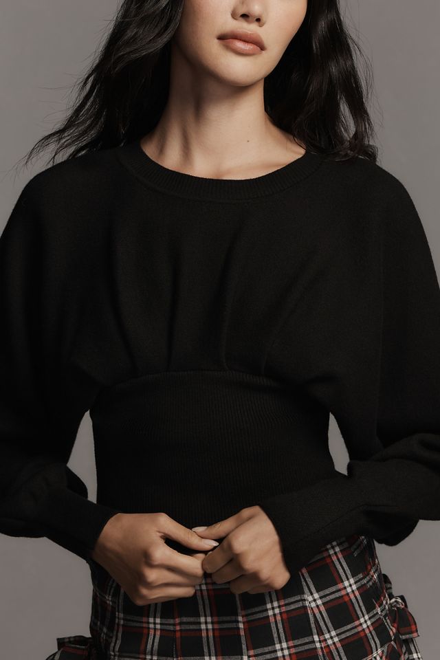 By Anthropologie Long-Sleeve Crop Sweater #2