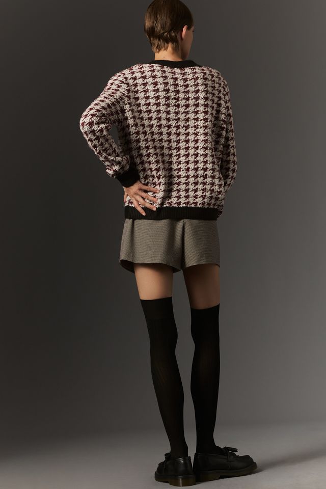 Maeve Houndstooth Cardigan Sweater #1