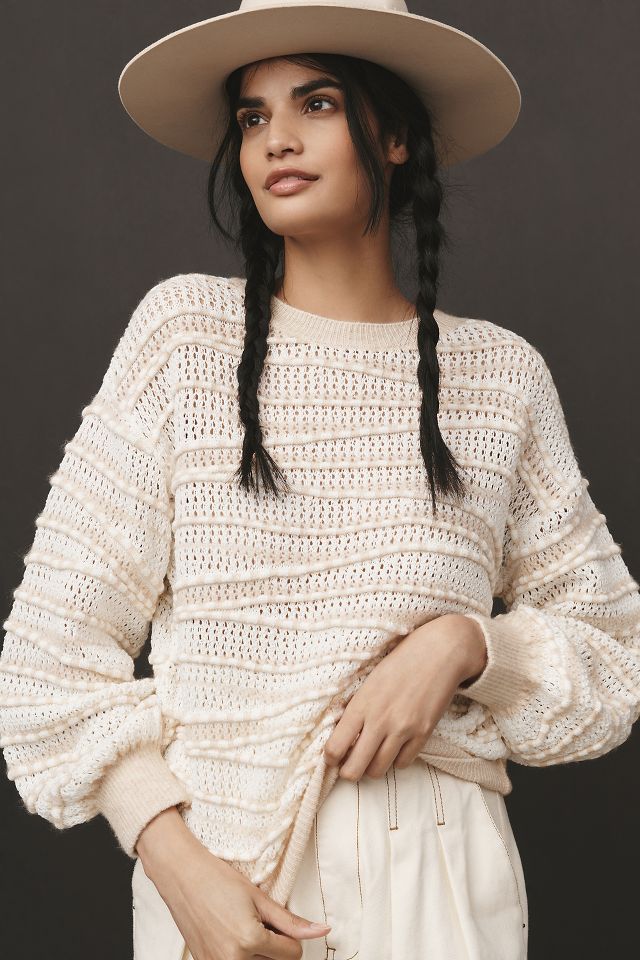 Anthropologie white store sweater