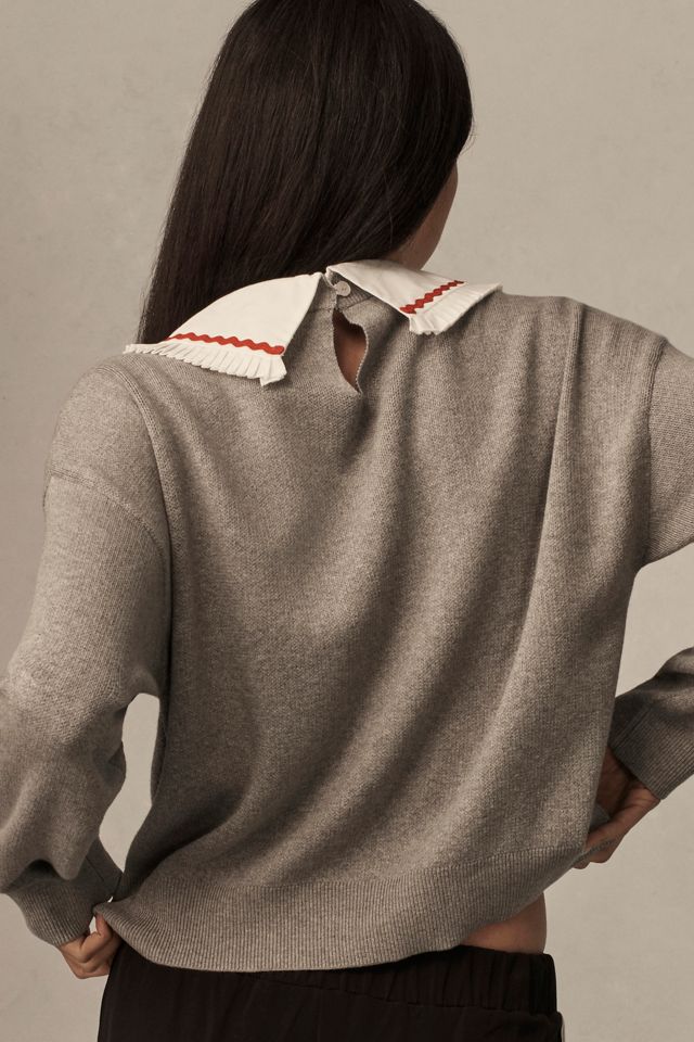 Maeve Collared Graphic Sweater #1