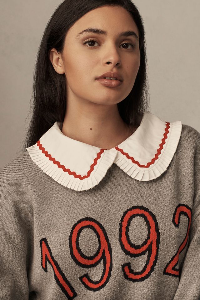Maeve Collared Graphic Sweater #3