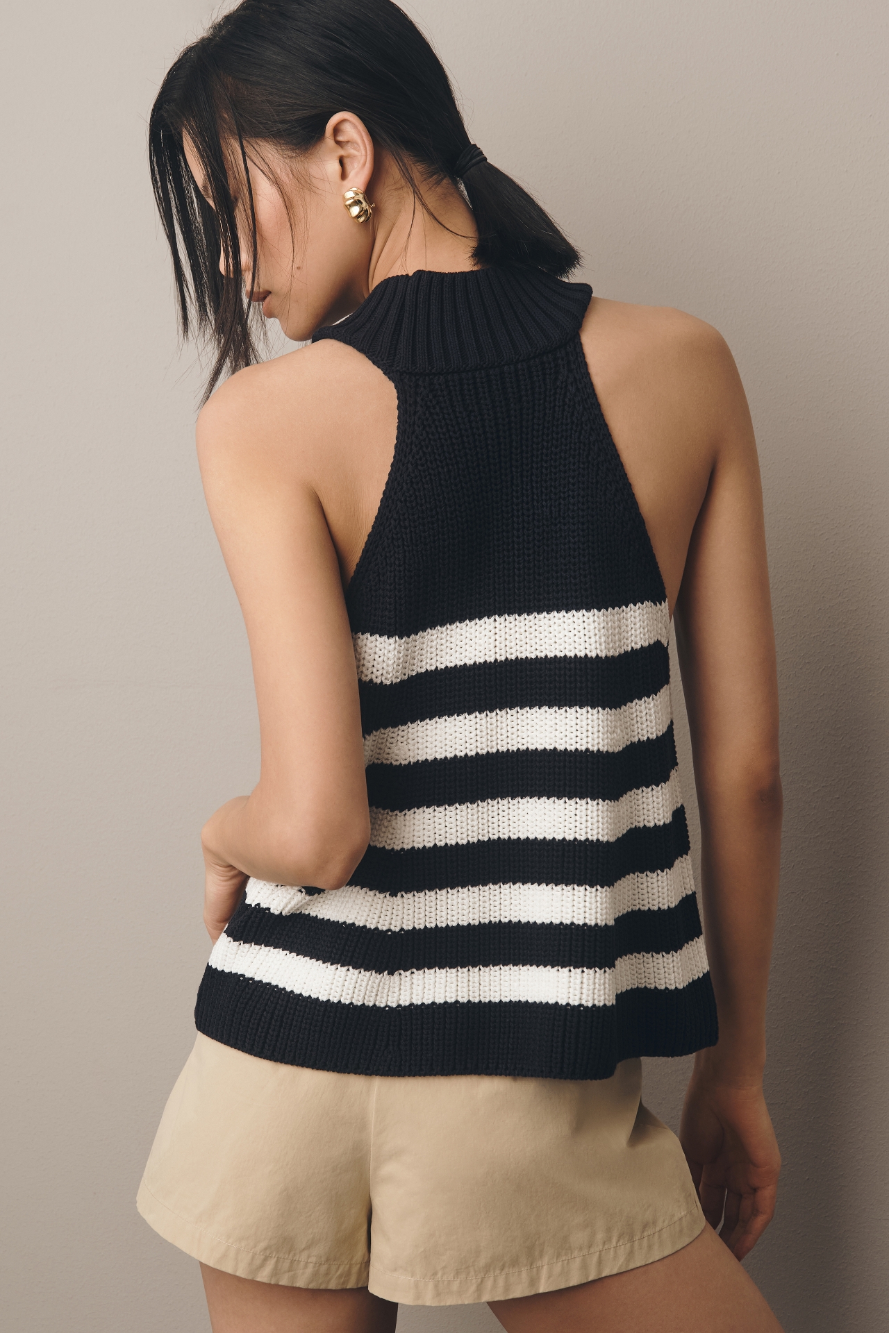 Pilcro Mock-Neck Swing Sweater Tank