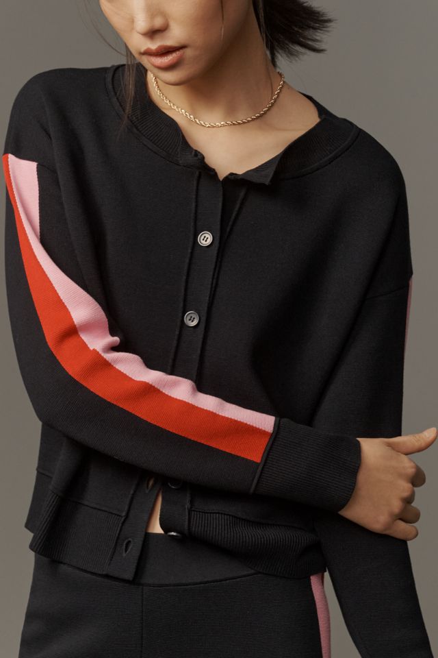 Maeve Side-Stripe Cardigan Sweater #3