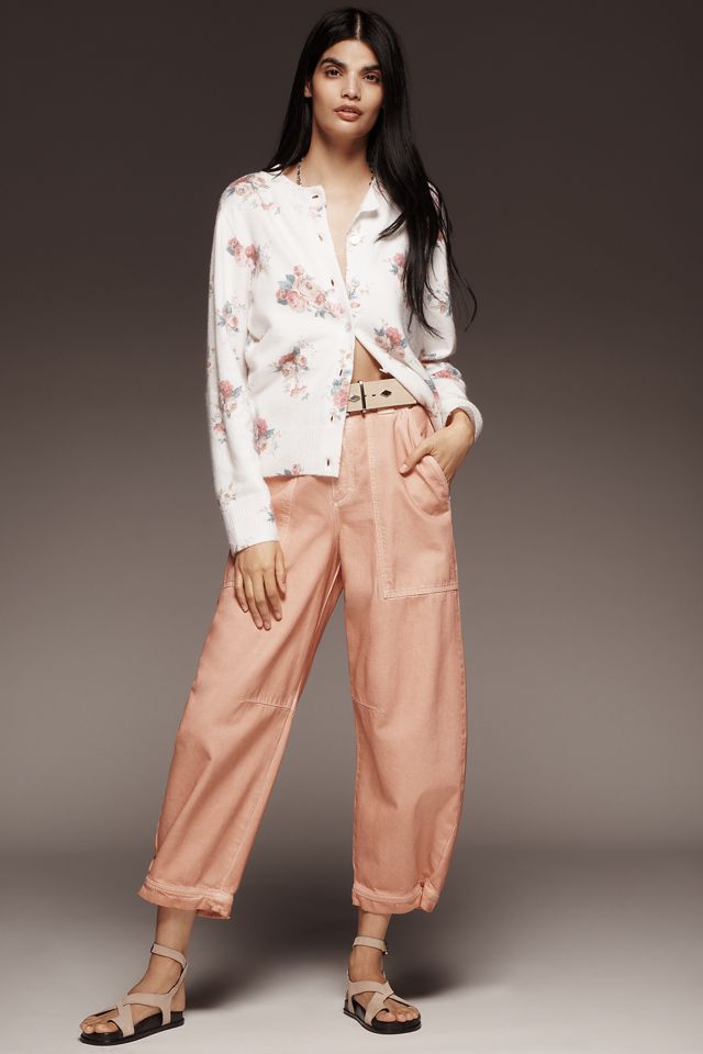 By Anthropologie Crew-Neck Floral Cardigan Sweater #2