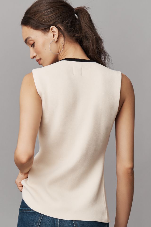 Maeve Crew-Neck Knit Vest #1