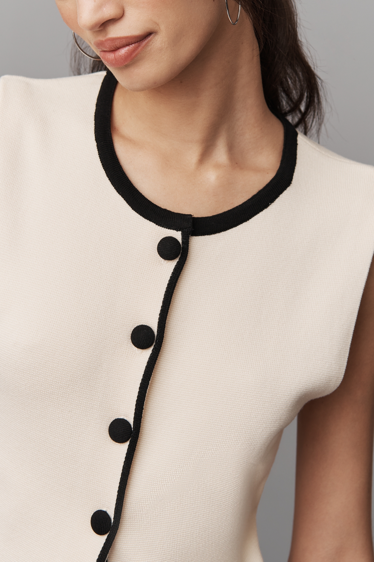 Maeve Crew-Neck Knit Vest