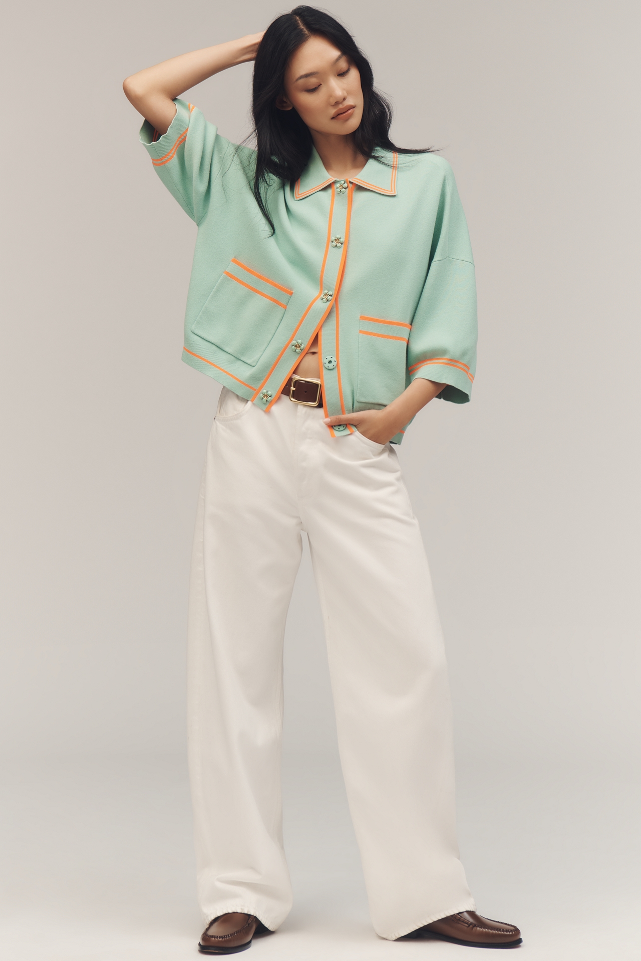 Essentiel Antwerp Ilaria Snap-Front Cardigan Sweater