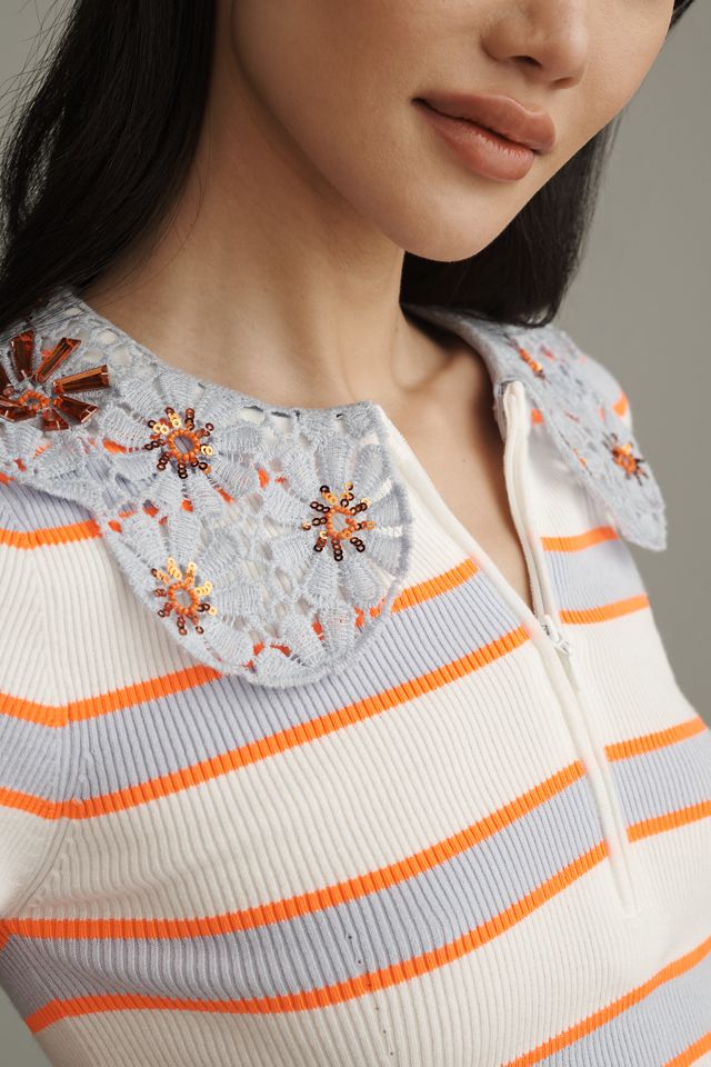 Essentiel Antwerp Iota Sequin-Collar Sweater #3