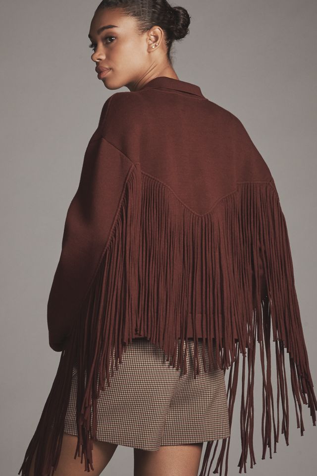 Essentiel Antwerp Fringed Cardigan Sweater #1