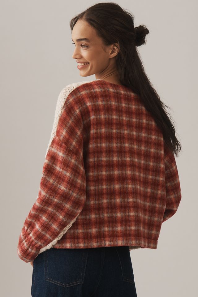 Essentiel Antwerp Cable-Knit Wool Blend Flannel Sweater #1