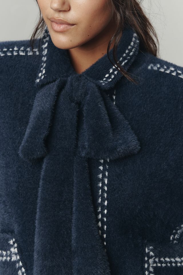Essentiel Antwerp Ihoops Contrast-Stitch Cardigan Sweater #1