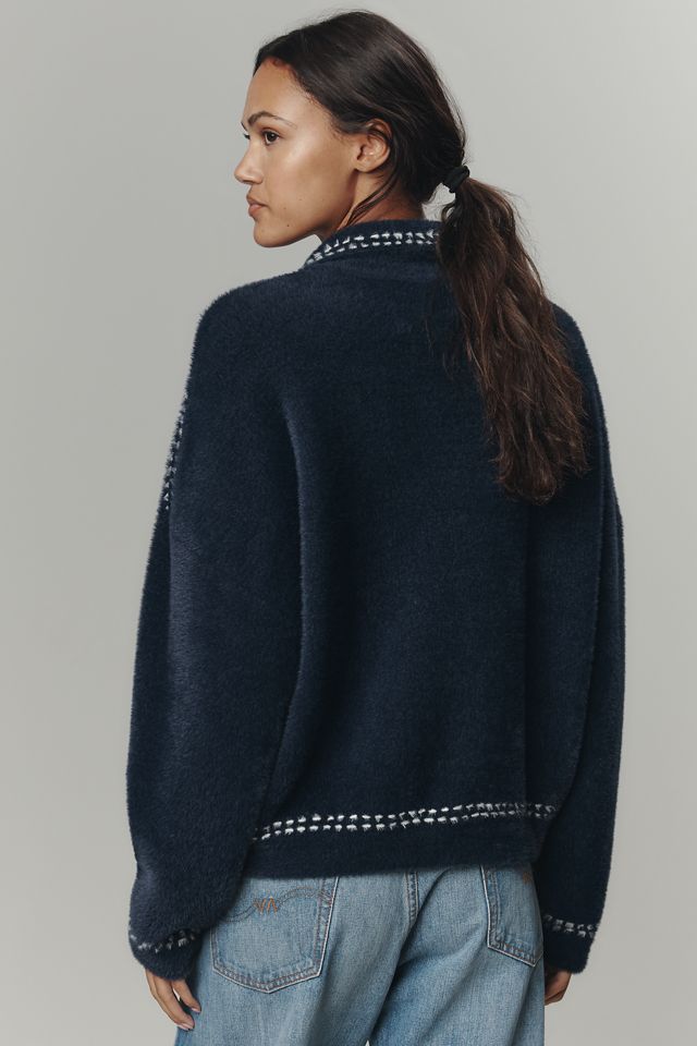 Essentiel Antwerp Ihoops Contrast-Stitch Cardigan Sweater #3