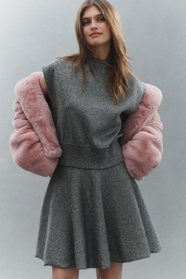 Essentiel Antwerp Itdance Cap-sleeve Sweater In Gray