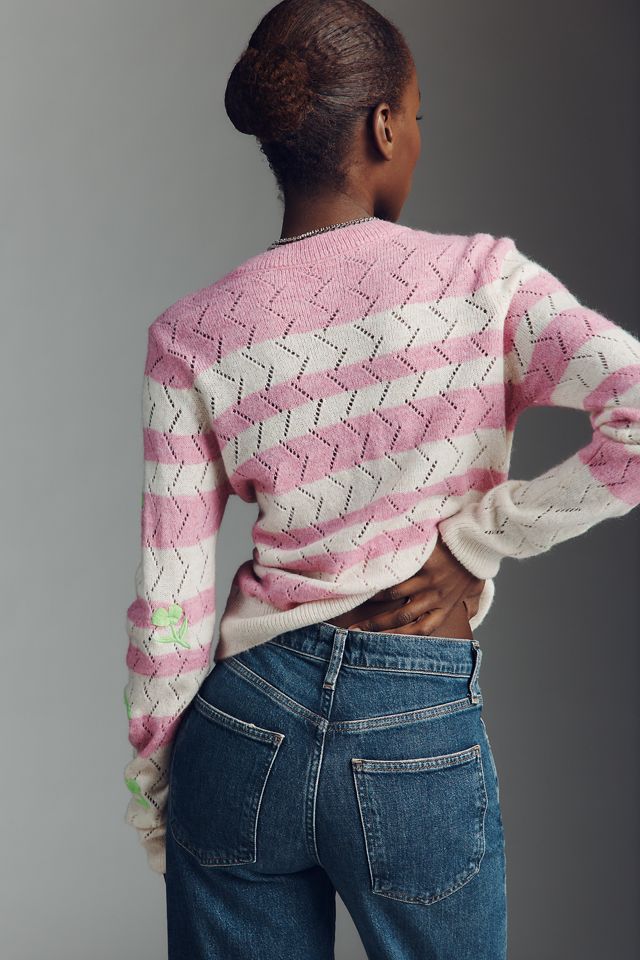 Essentiel Antwerp Jivine Embroidered Intarsia Sweater #2