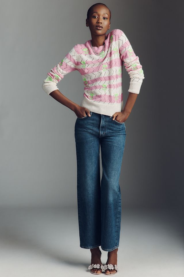 Essentiel Antwerp Jivine Embroidered Intarsia Sweater #3