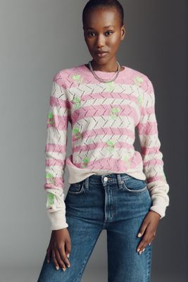 Essentiel Antwerp Graaf Floral Embroidered Sweatshirt | Anthropologie
