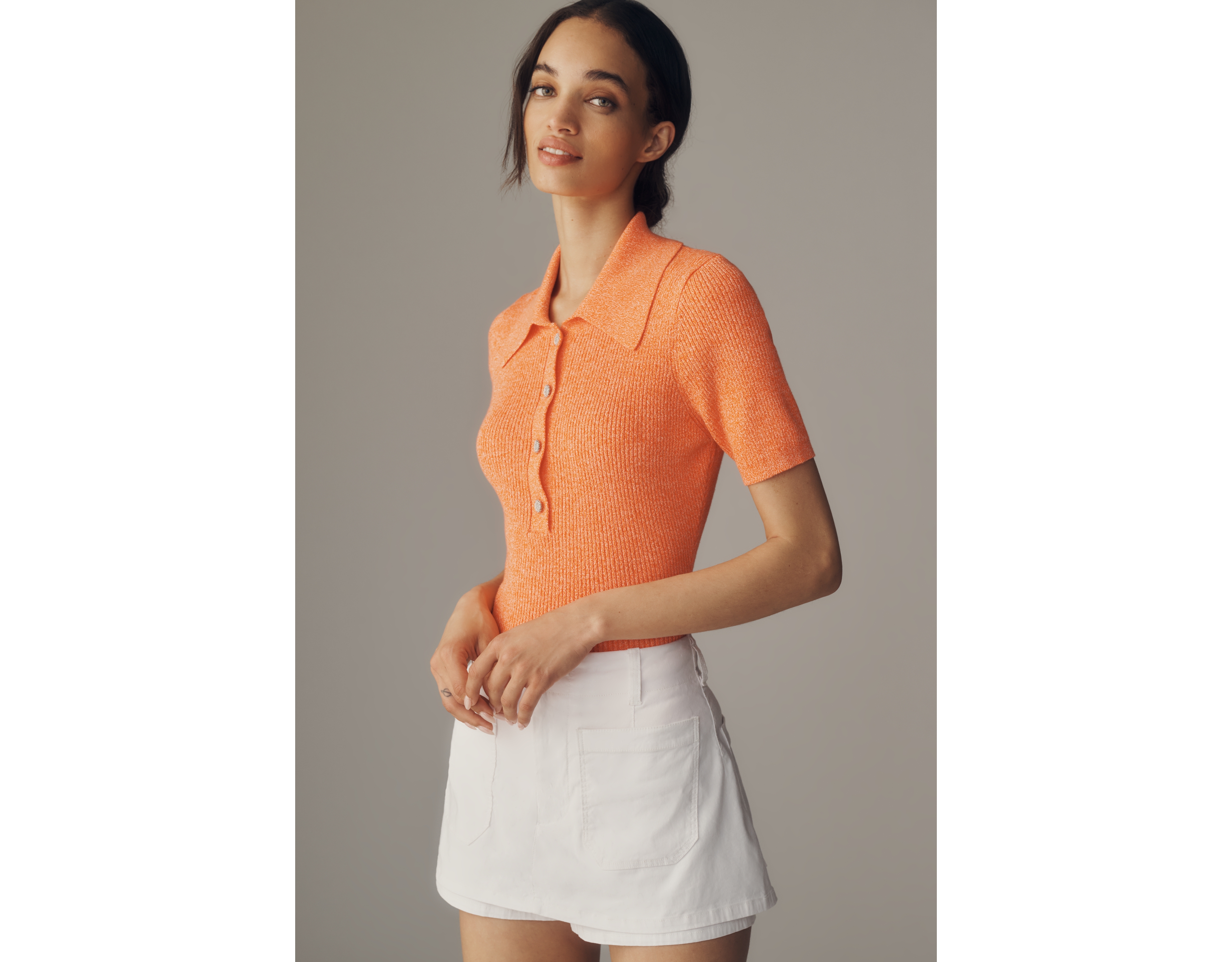 Essentiel Antwerp Jabric Collared Henley Sweater