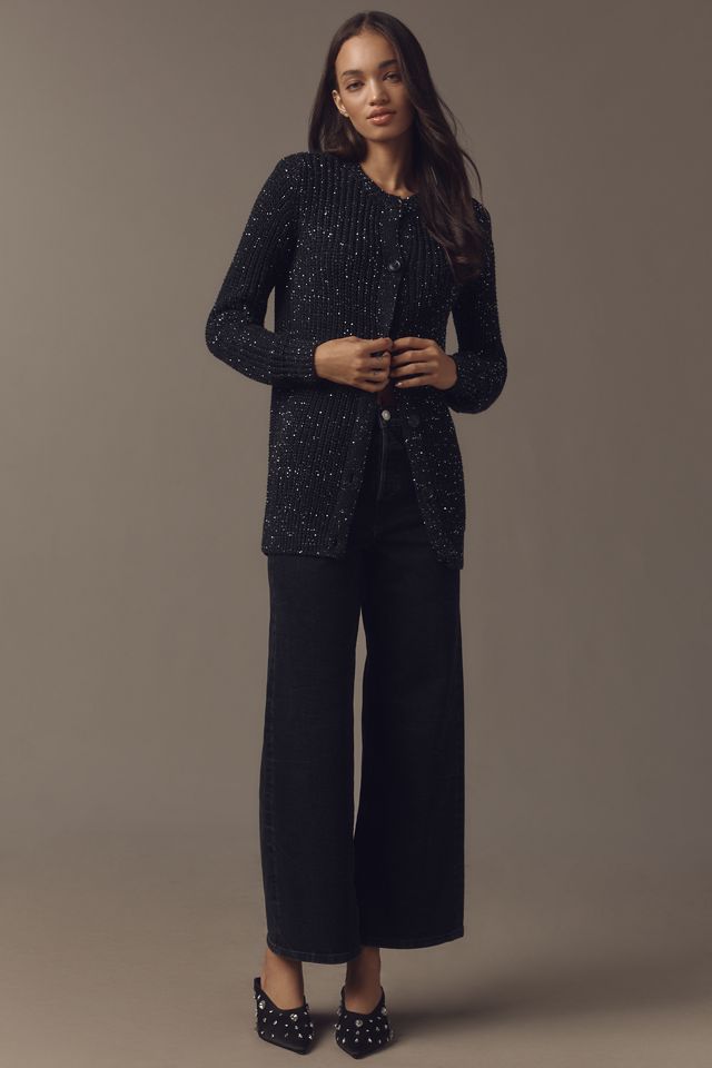 Scotch & Soda Sequin Crew-Neck Cardigan Sweater #2
