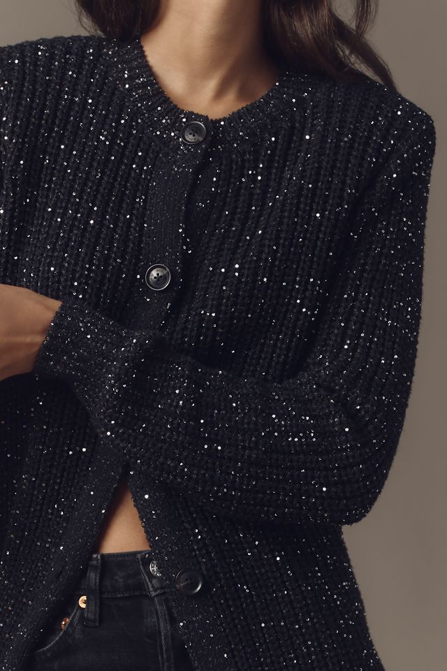 Scotch & Soda Sequin Crew-Neck Cardigan Sweater #3