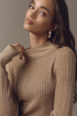 SCOTCH & SODA SHEER MOCK-NECK SWEATER 