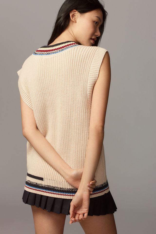 Scotch & Soda Striped-Trim V-Neck Sweater Vest #1