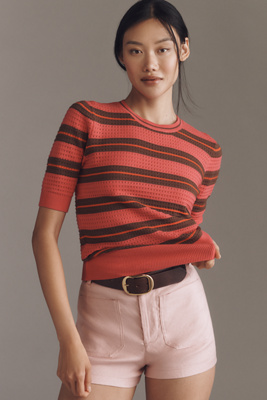 Scotch & Soda Pointelle Pullover Sweater In Multicolor