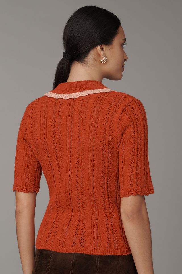 Scotch & Soda Pointelle Short-Sleeve Sweater #2