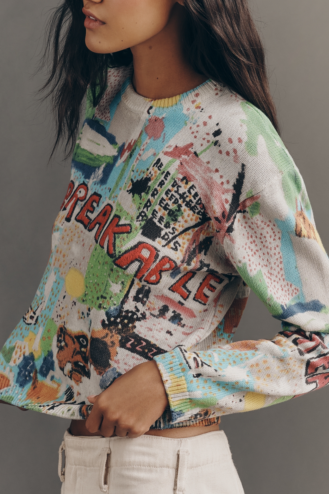 Scotch & Soda Cotton Basquiat Print Sweater