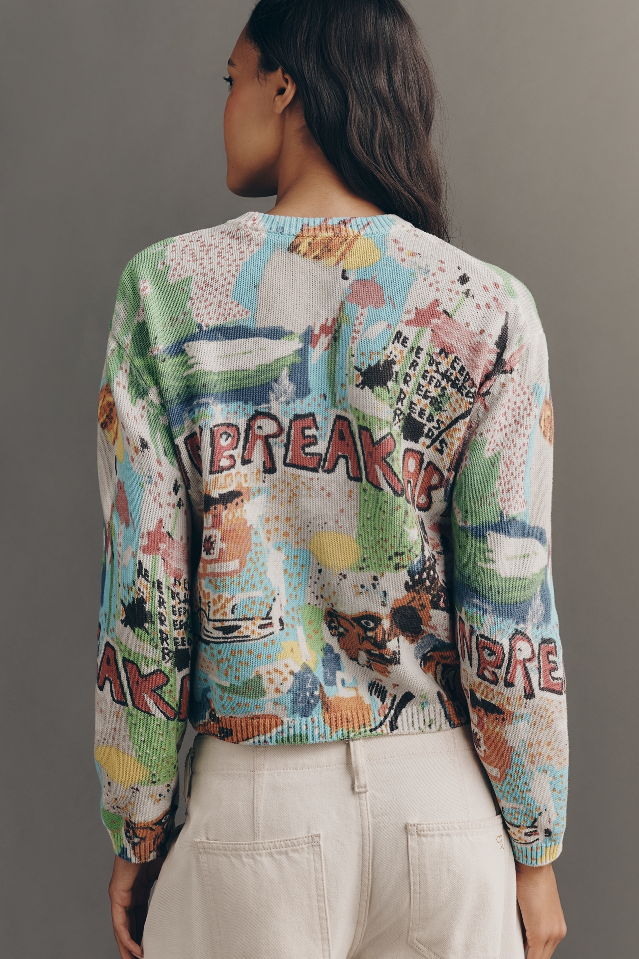 Scotch & Soda Cotton Basquiat Print Sweater