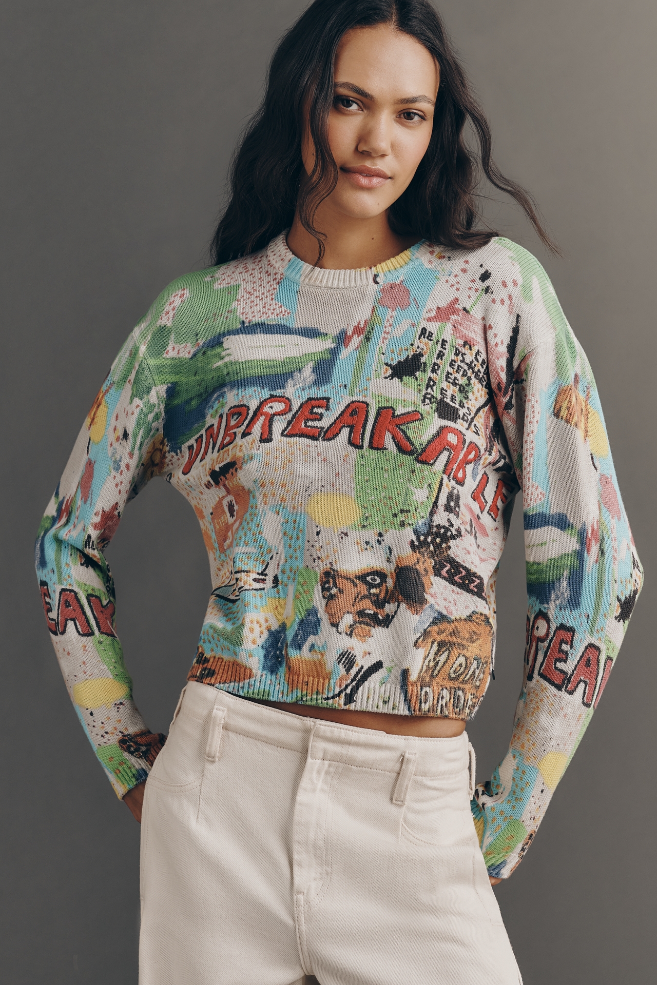 Scotch & Soda Cotton Basquiat Print Sweater