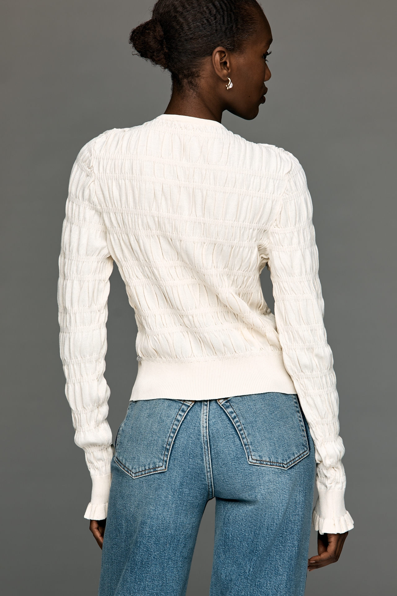 Scotch & Soda Smock Stitch Cardigan Sweater