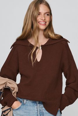 Scotch & Soda Collared Keyhole Sweater